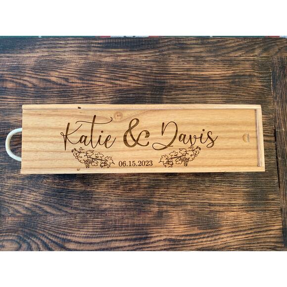 Personalized Wooden Wine Box - Picture 5 of 8